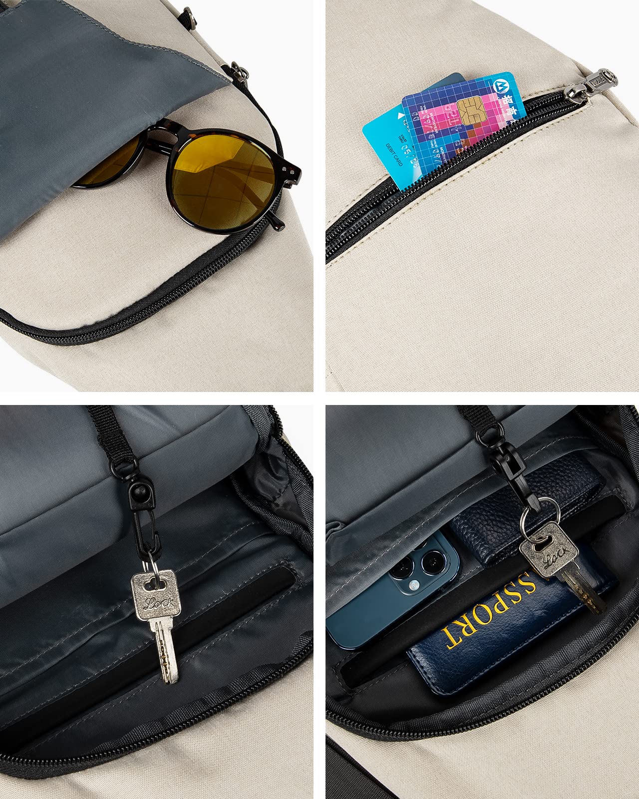 Waterfly lightweight, water-resistant cotton linen keeps contents safe in light rain.