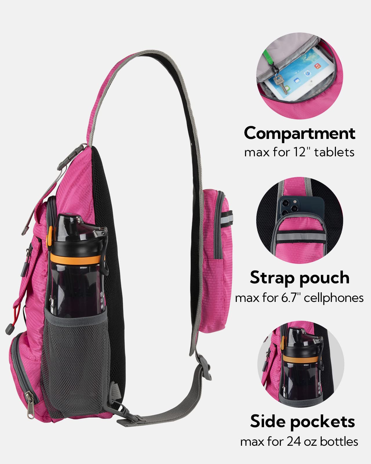 Waterfly multi-pocket anti-theft sling bag ideal for wallets and keys