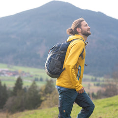 Waterfly packable hiking backpack unfolded for day hikes.