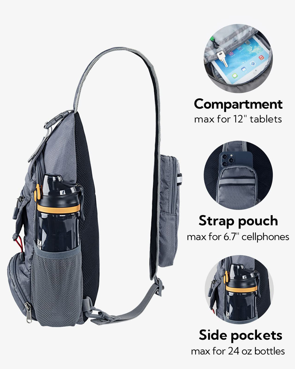 Waterfly Packable Sling Bag strap-adjustment highlights custom comfort during long days.