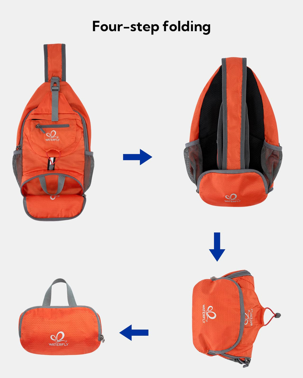 Waterfly bag in-use view demonstrating accessible pockets and portable travel companion