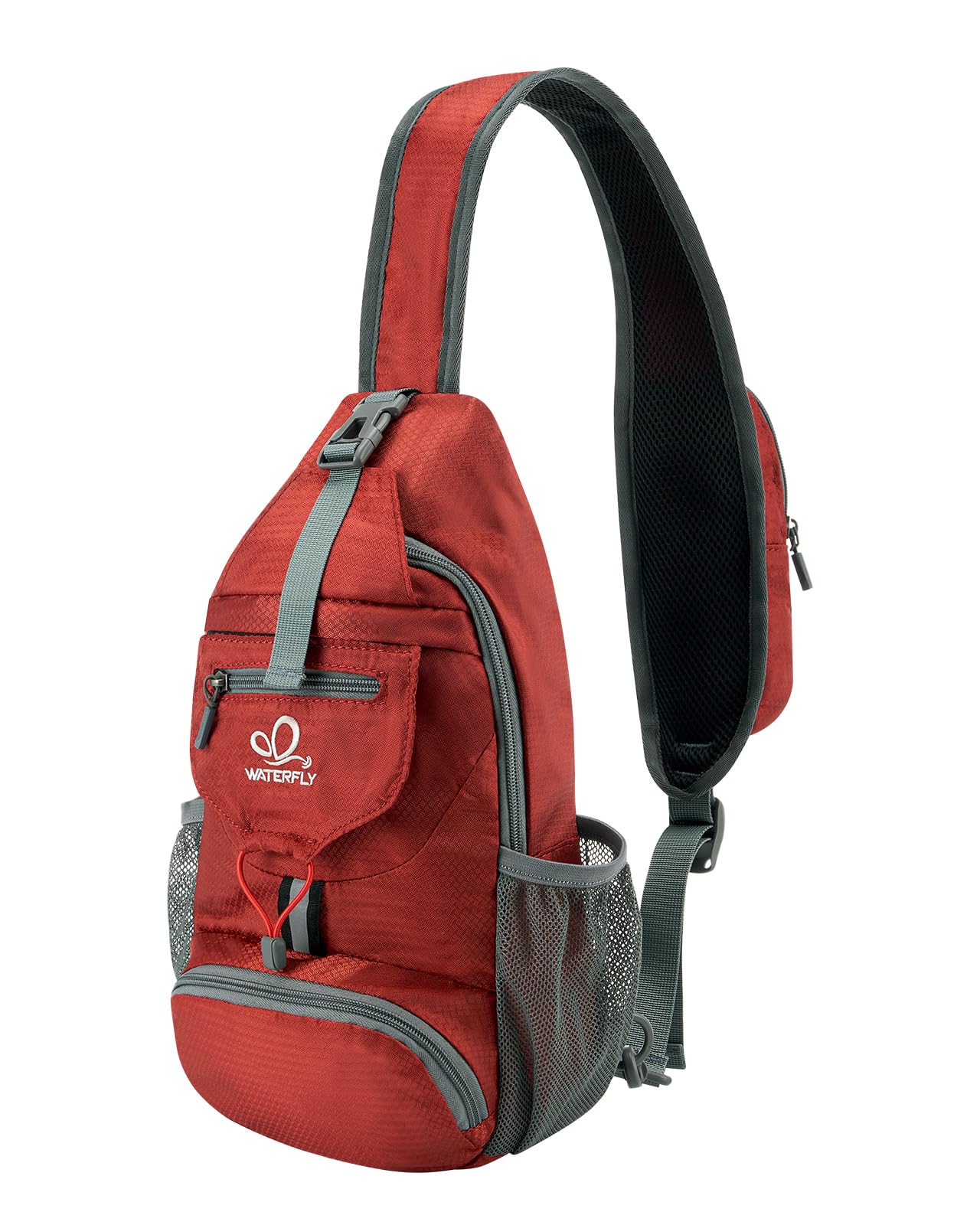 Waterfly packable sling folded compact for ultra-portable travel