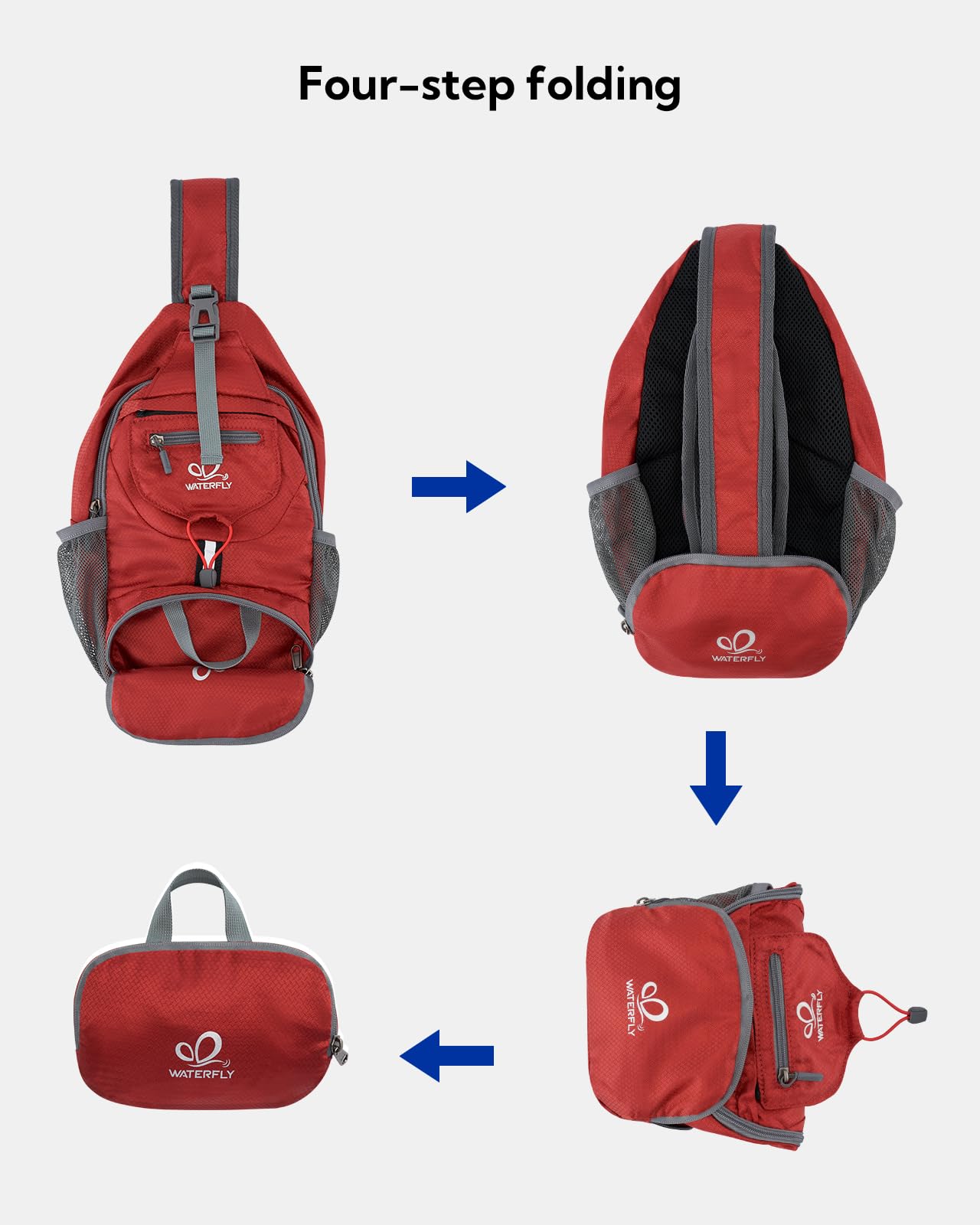 Waterfly lightweight design fits easily in luggage