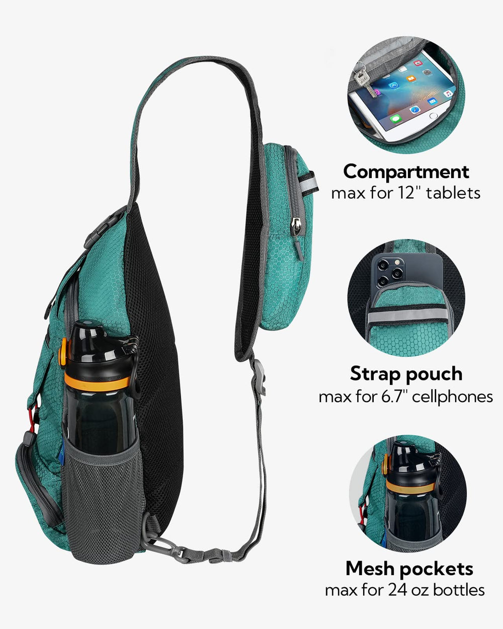 WATERFLY breathable back panel enhances comfort during activities