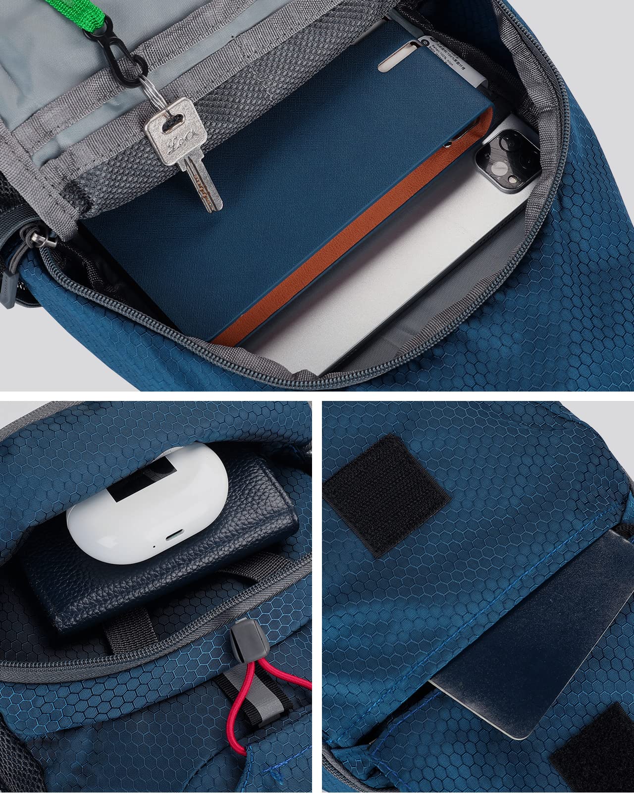 WaterFly adjustable reversible strap fits left or right shoulder for flexible wear.