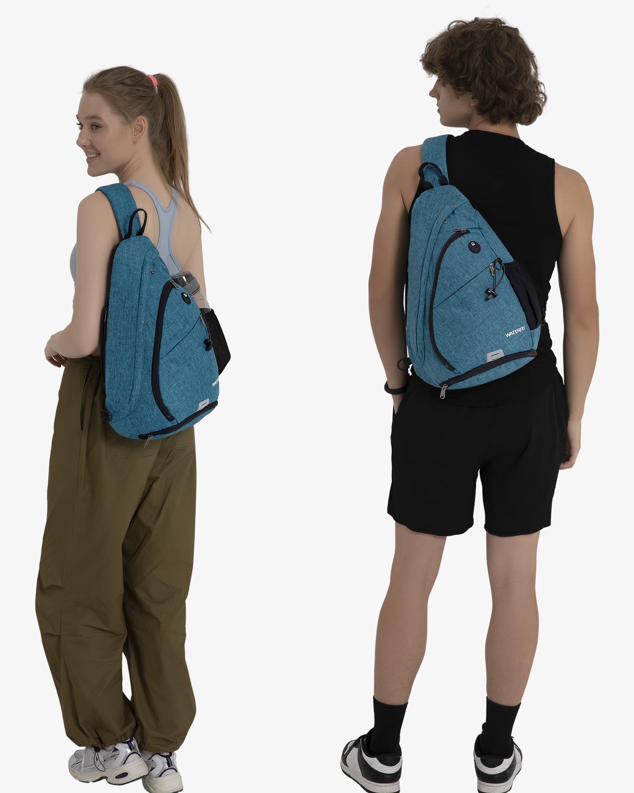 Waterfly sling bag adjustable strap supports left or right wear