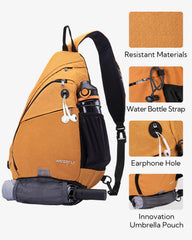 WATERFLY Sling Bag adjustable strap supports comfortable wear on either side.