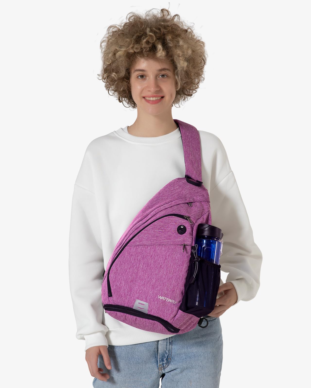 WATERFLY sling bag adjustable strap lets you wear it as crossbody