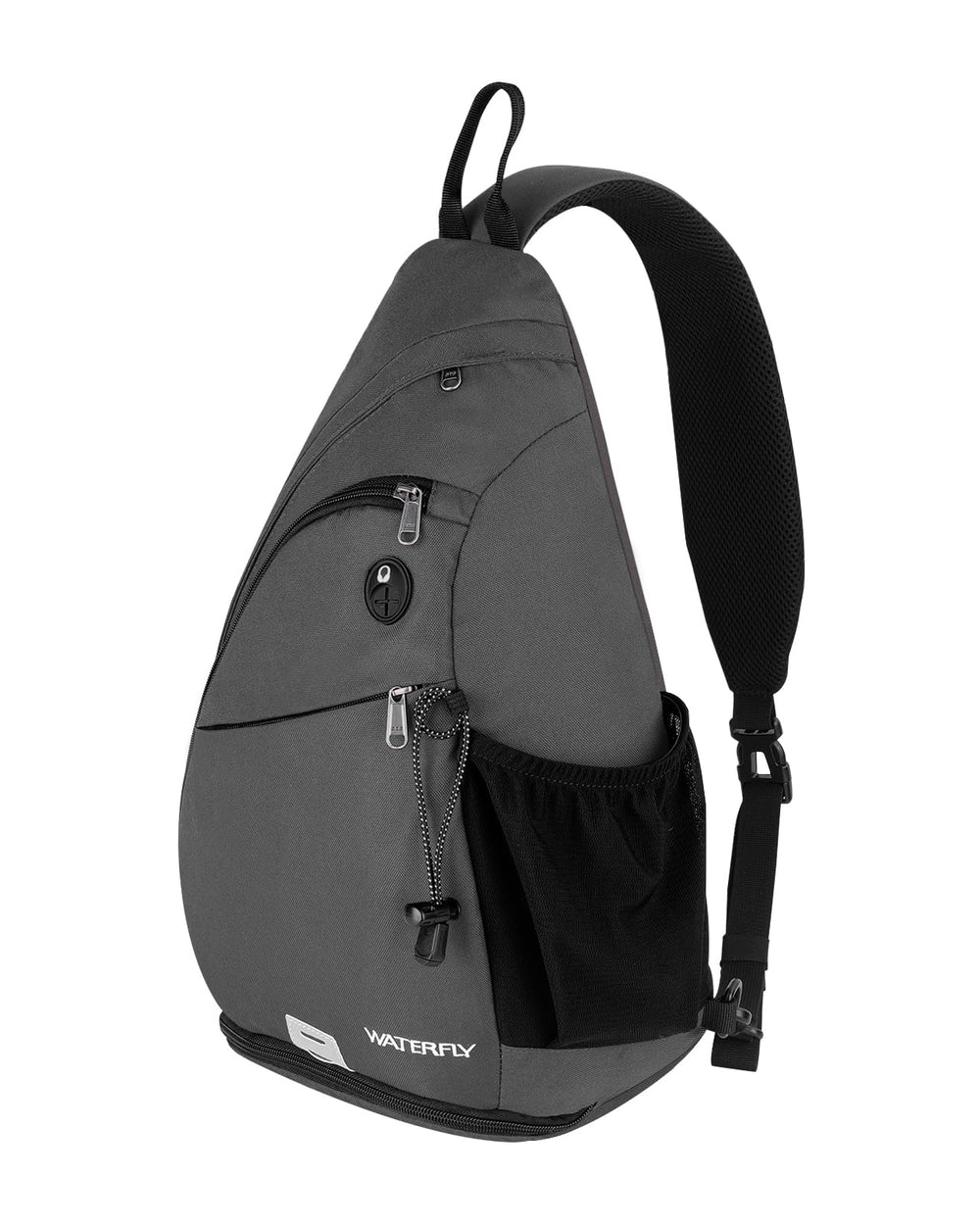 WATERFLY sling bag headphone hole for on-the-go listening
