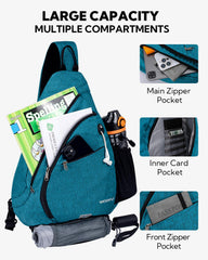 Waterfly sling bag umbrella-pocket keeps rain gear ready