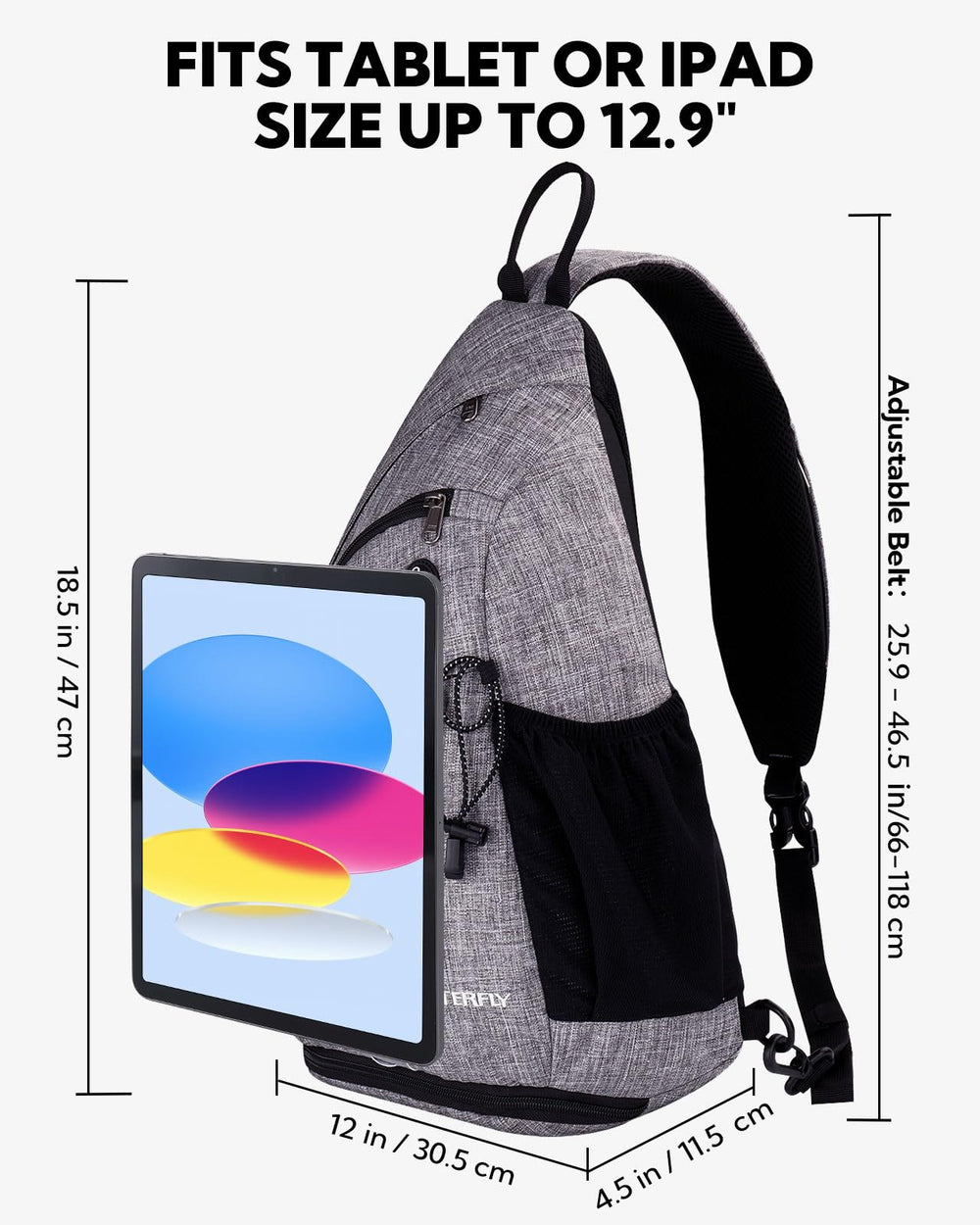 Waterfly sling bag umbrella pouch keeps wet items organized during travel.
