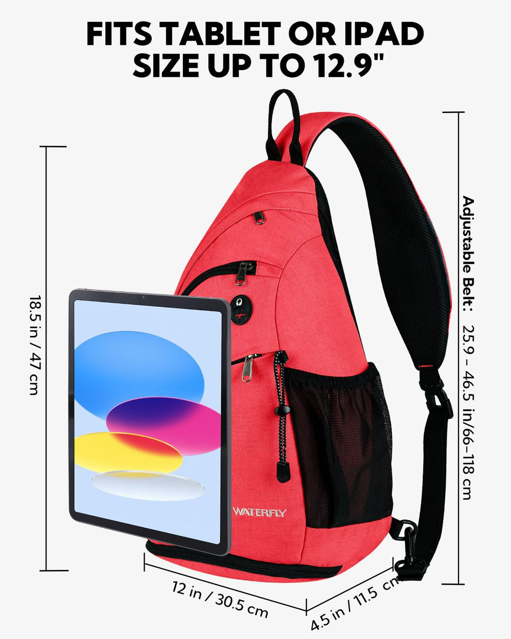 Waterfly sling bag umbrella pouch for wet item storage on the go
