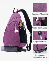 WATERFLY sling bag umbrella pouch keeps wet items contained during rain