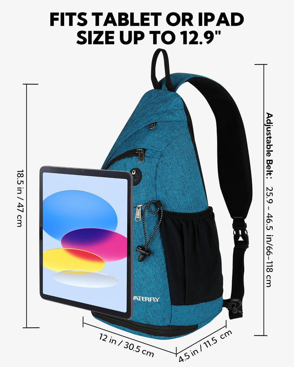 Waterfly sling bag wallet and phone pockets help organize essentials on the go