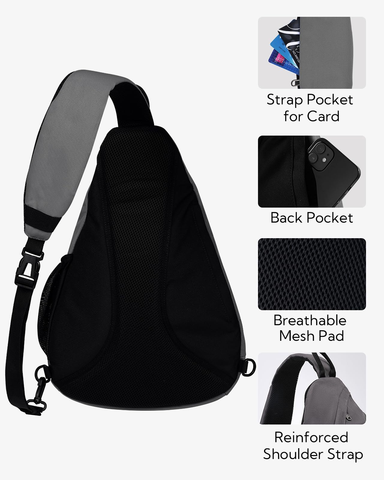 WATERFLY sling bag water bottle holder supports stable outdoor hydration