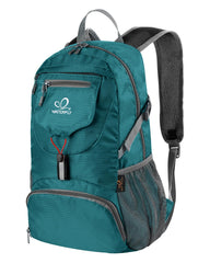 Waterfly small packable backpack folded for space-saving travel storage