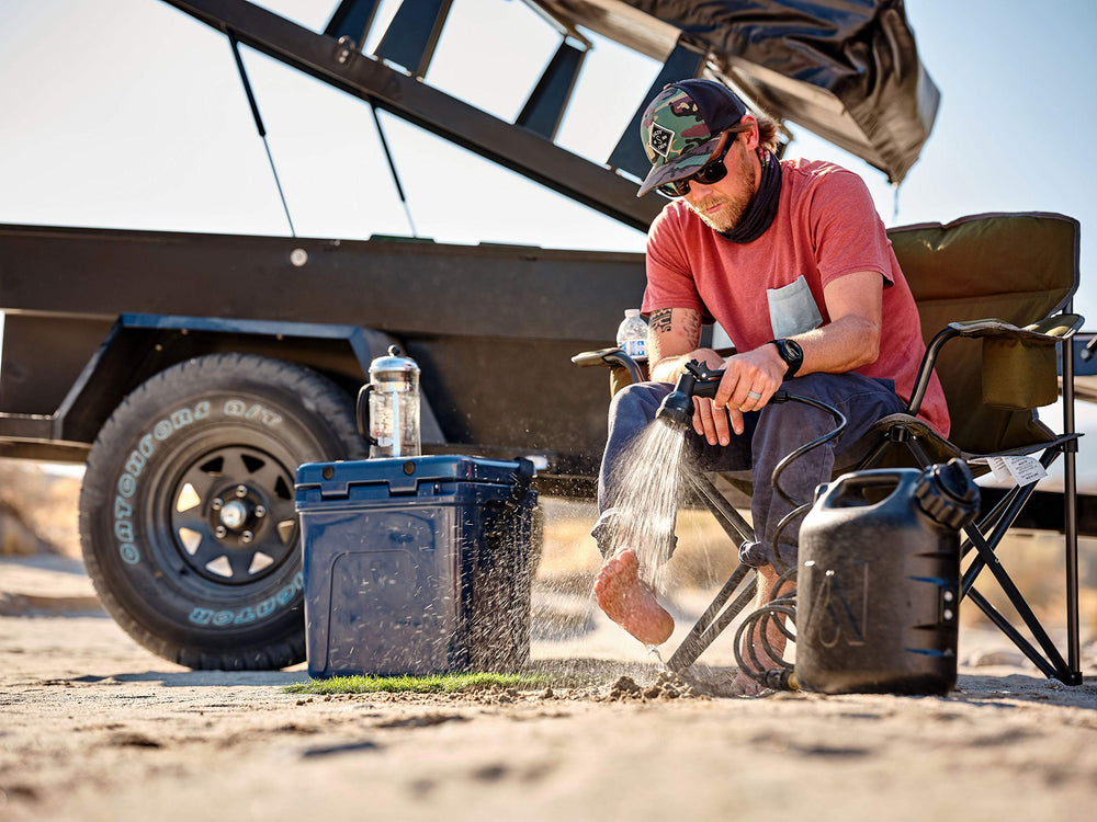WaterPORT GoSpout durable lightweight design supports portable use without denting or rust.