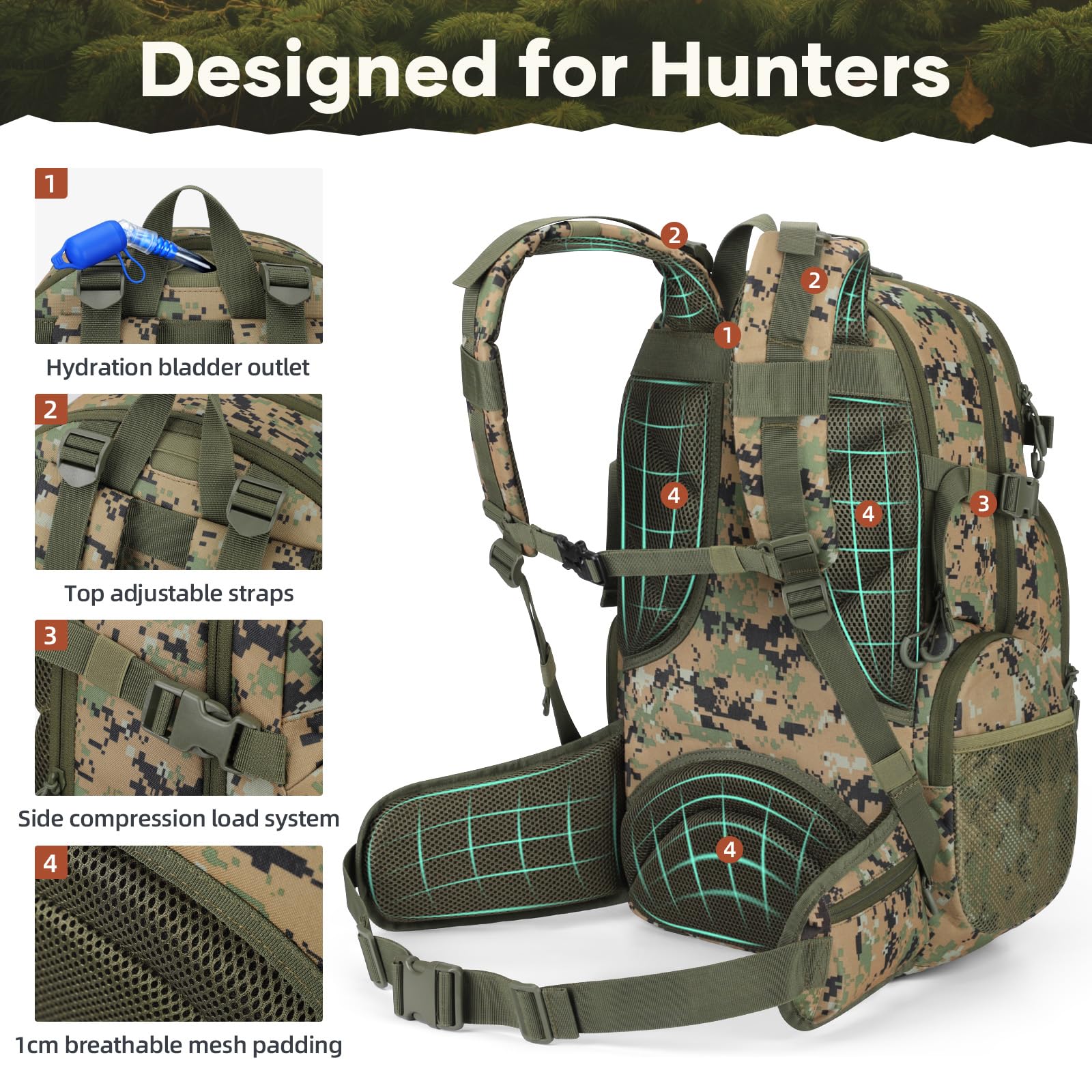 Rain cover attached for all-weather protection