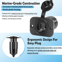 Waterproof seal cap and O-ring protecting the socket