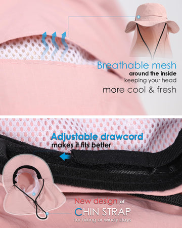 Foldable travel-ready sun hat packed in a bag