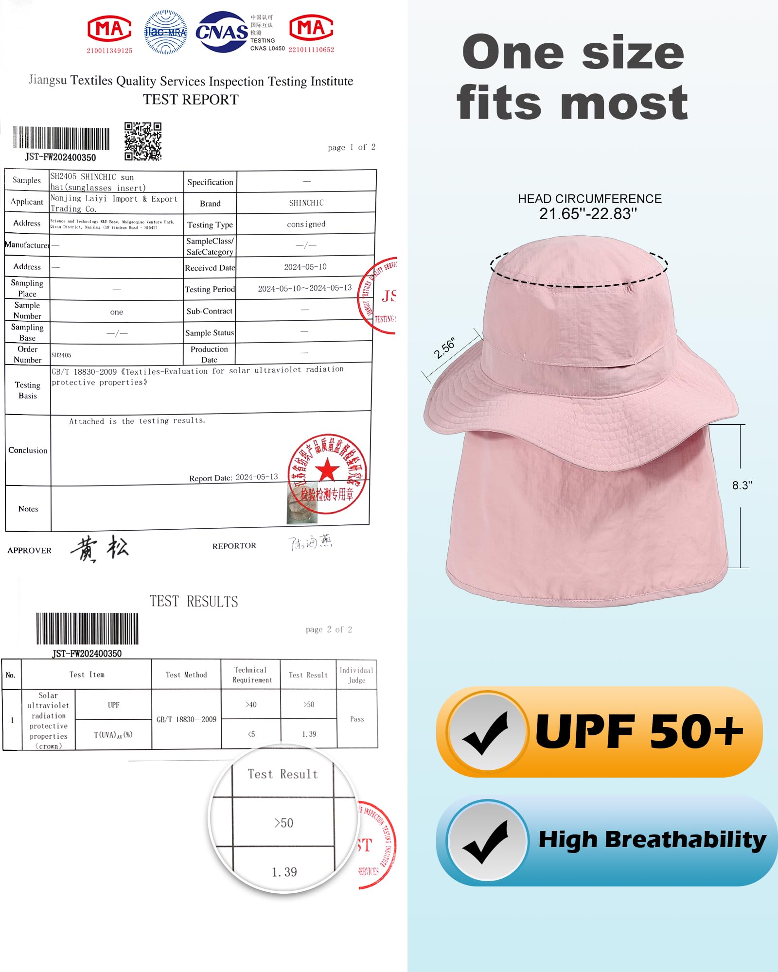 Compact, portable pink sun hat as a travel companion