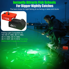 16.4-foot waterproof cable connected to the light