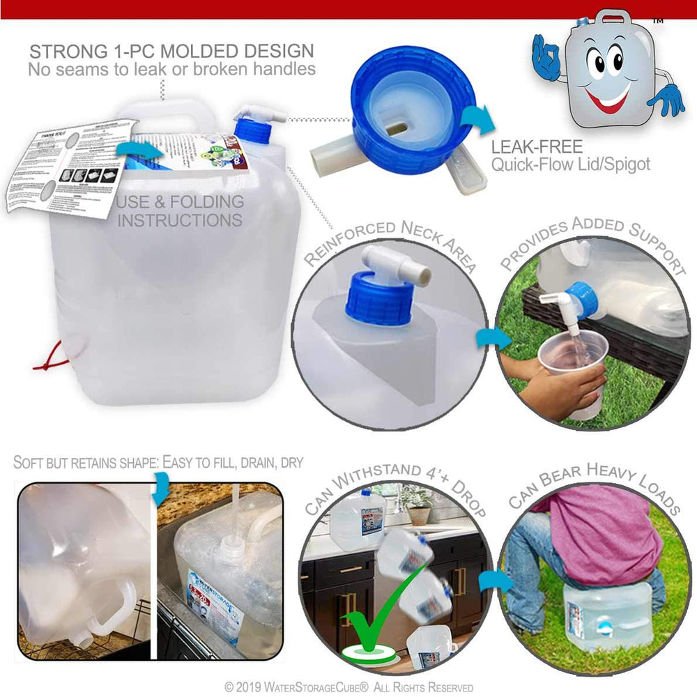 WaterStorageCube BPA-free odorless plastic preserves taste for safe daily use.
