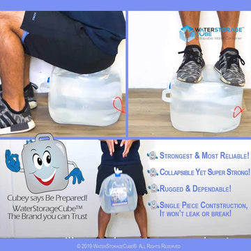 WaterStorageCube camping water carrier keeps drinks ready during hiking, fishing, and picnics.