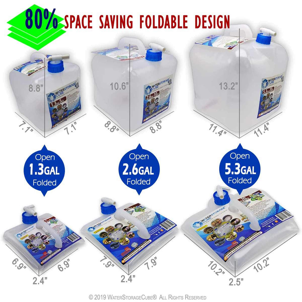 WaterStorageCube spigot design leakproof to minimize spills during outdoor adventures.
