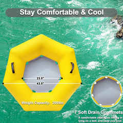 Inflated Wauffua river tube for adults in water