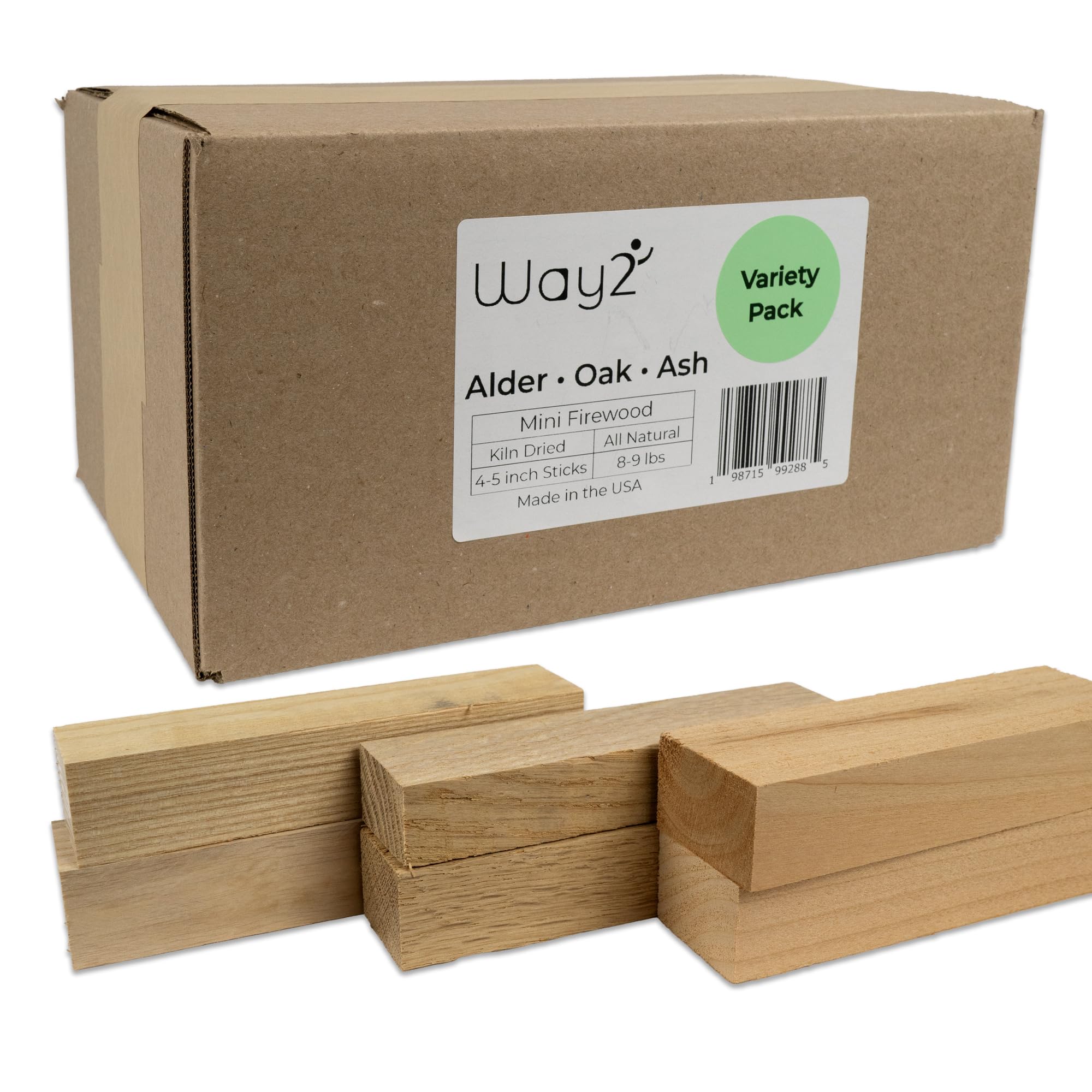Way 2 kiln-dried oak wood, 4-5 inch pieces, ideal for pizza ovens and steady flames.