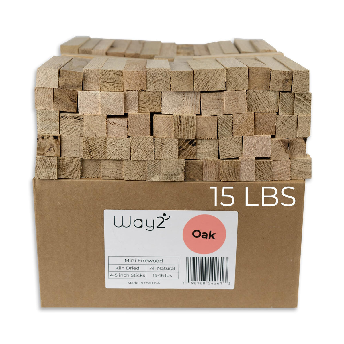 Way 2 pizza oven wood kiln-dried oak 4-5 inch pack ready to use