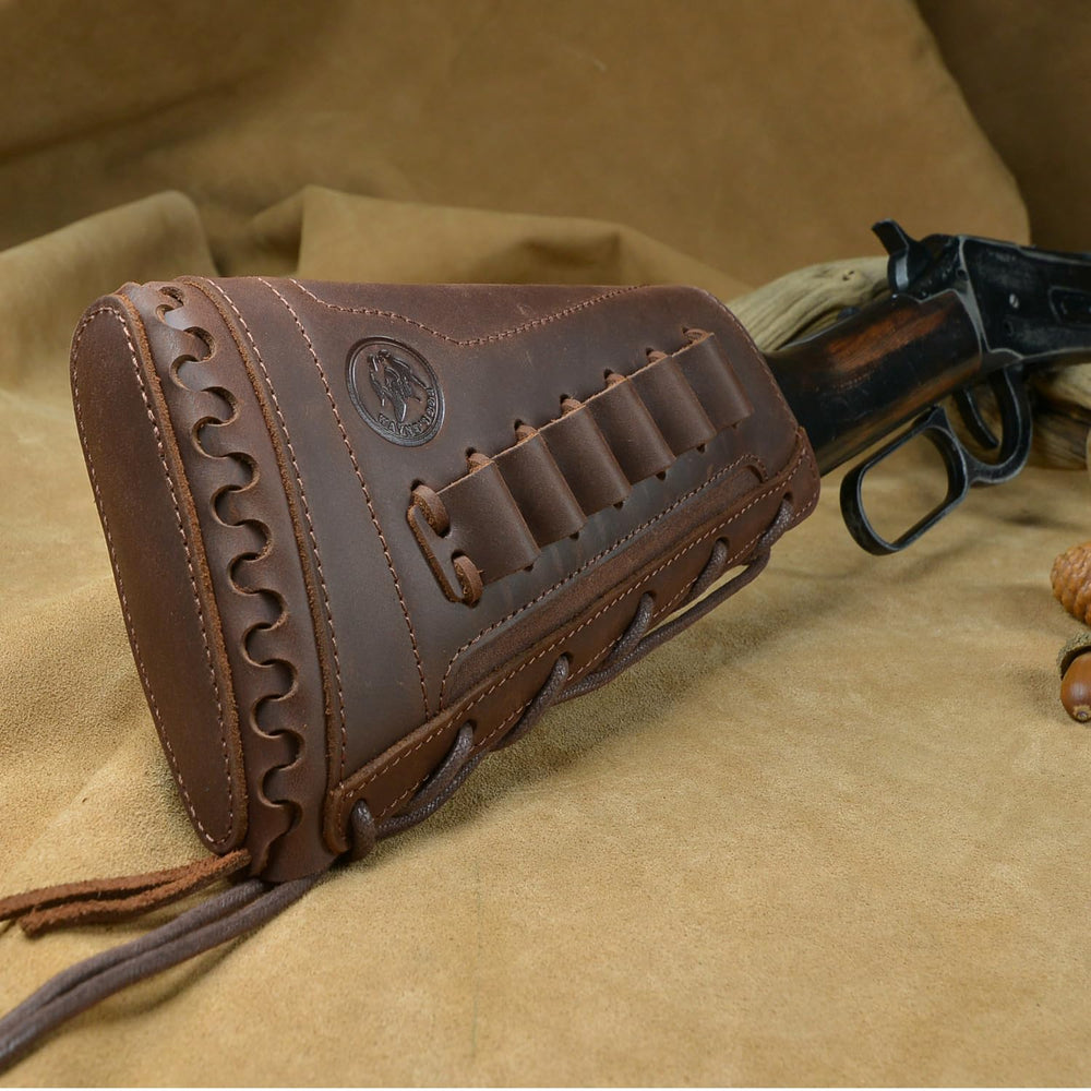 Wayne's Dog right-handed shooter setup demonstrates comfortable cheek weld.