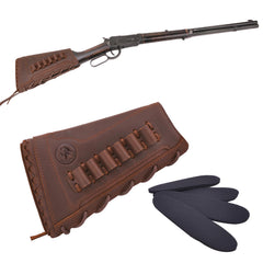 Wayne's Dog buttstock pad side view highlights ergonomic contour and non-slip surface.