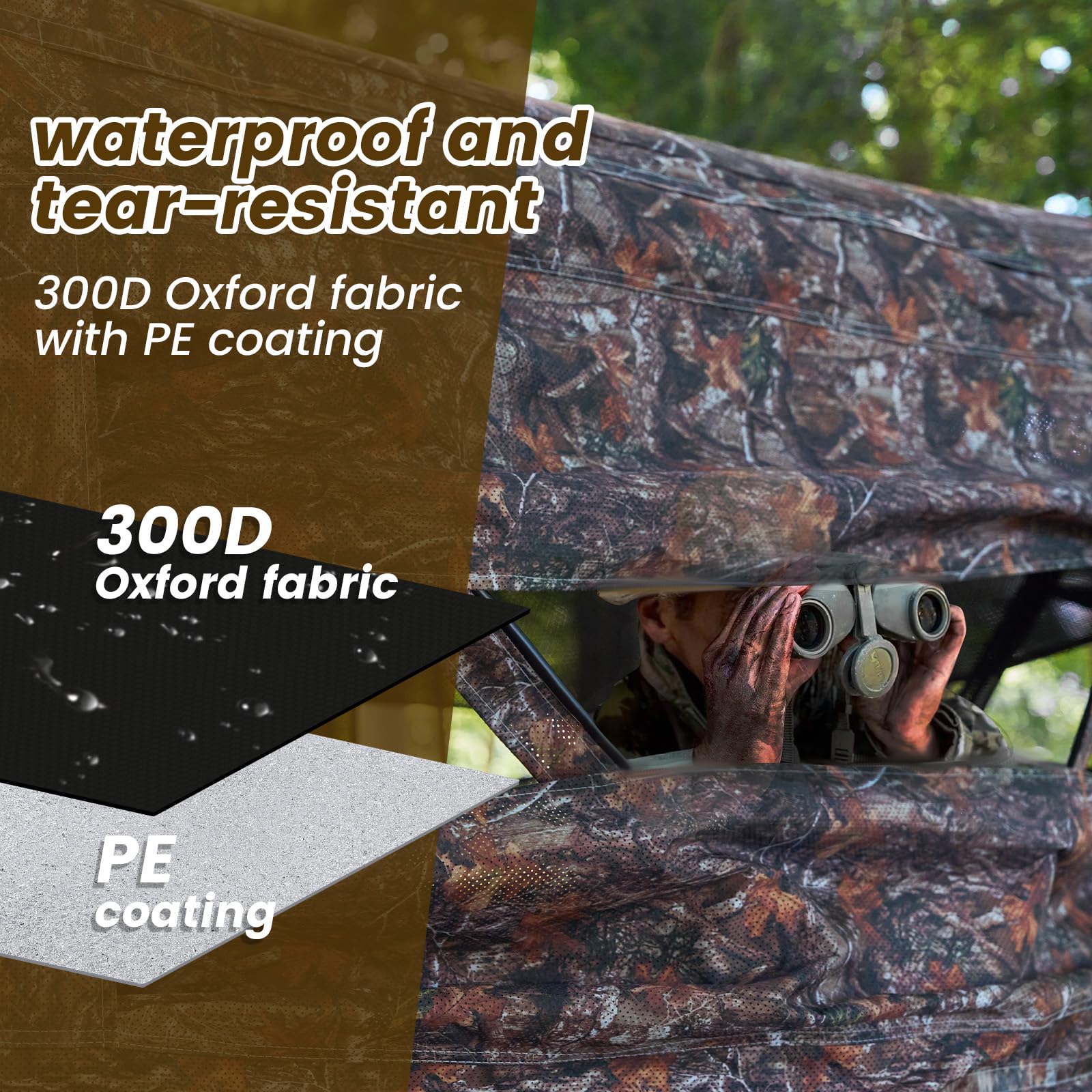 WAYTULES hunting blind portable design fits two to three hunters for field use