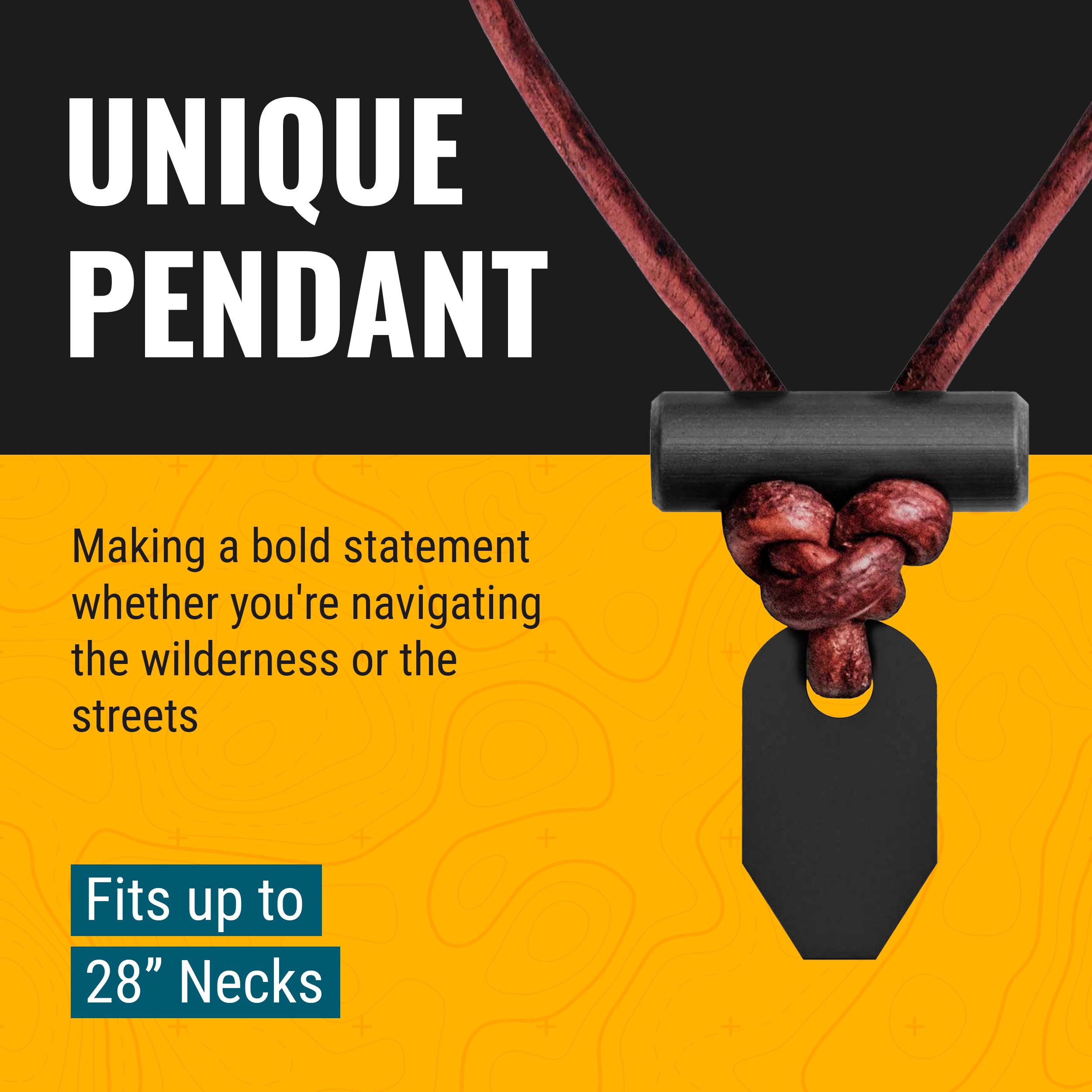 Wazoo Bushcraft fire starter necklace in travel gear setup.