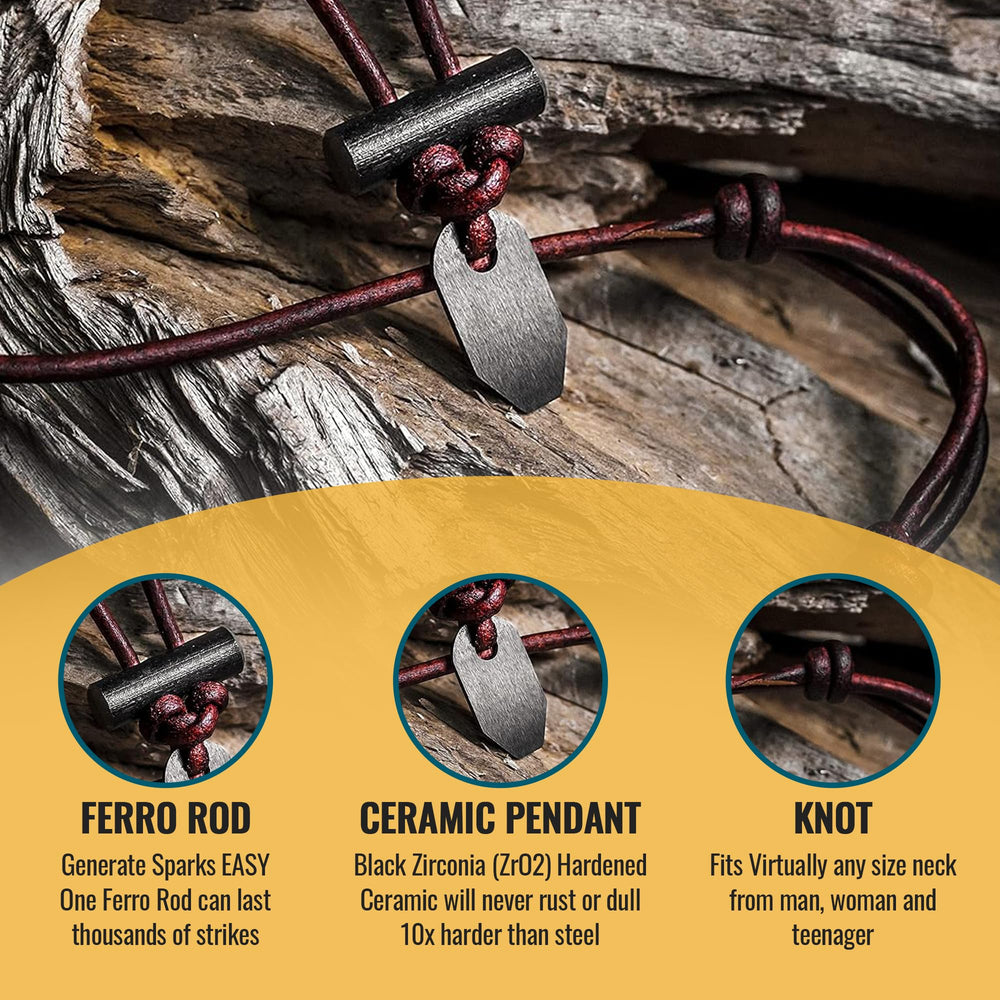 Wazoo Bushcraft mahogany leather knots highlight traditional mountaineering design