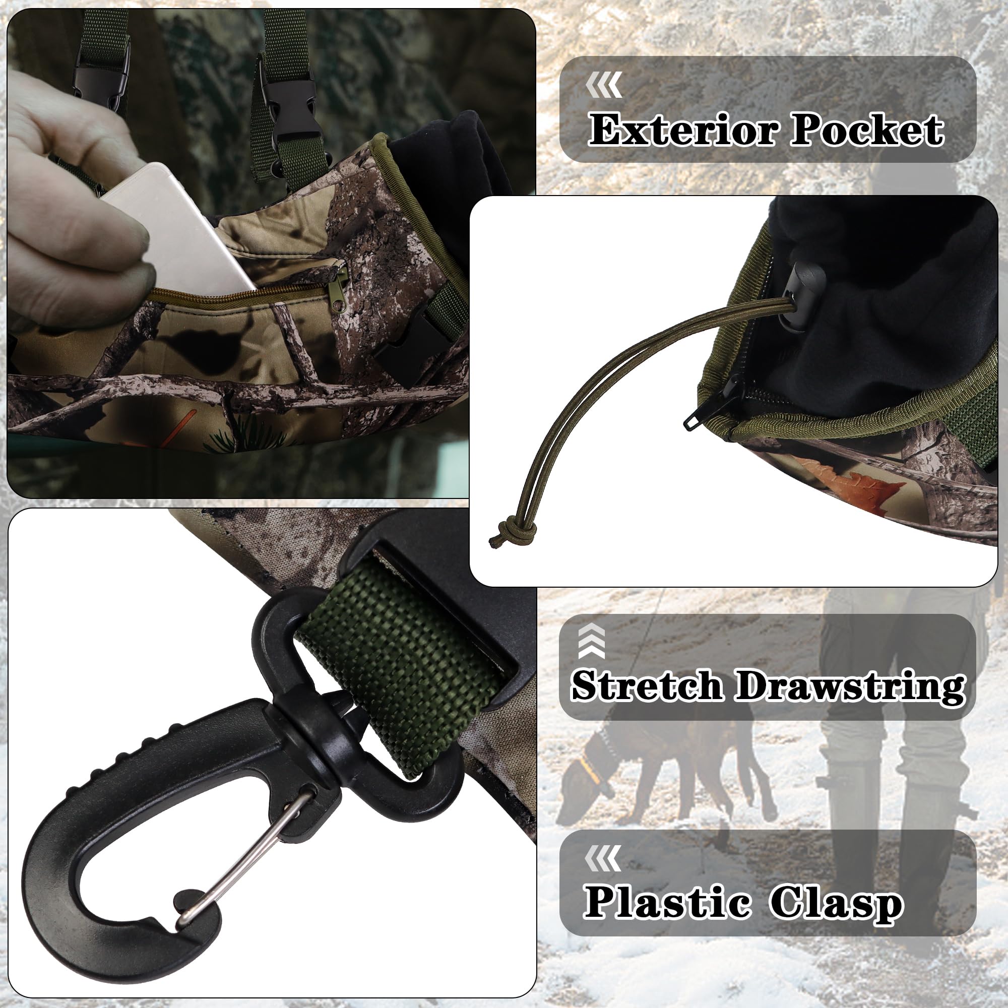 WBCBEC warming pouch front pocket opened for quick gadget or snack access