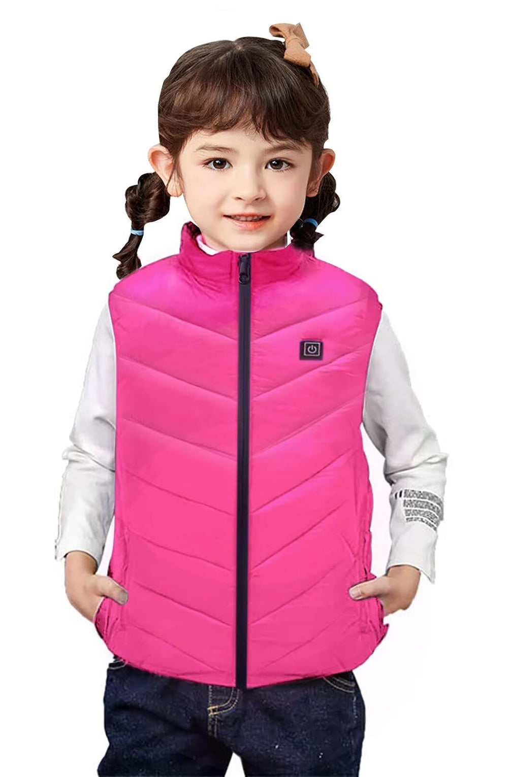 WCOLAS heated vest shows four heating zones for targeted core warmth