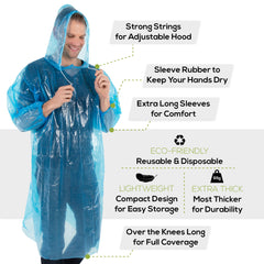 Wealers poncho with full sleeves offers comfortable dry protection.