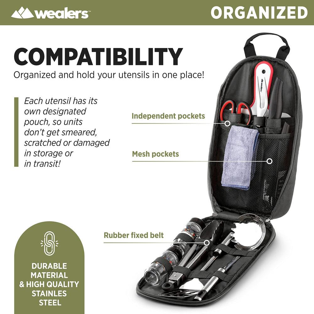 Wealers outdoor kit ready for BBQs, camping dinners and waterfront picnics.