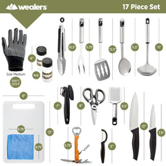 Wealers travel organizer with durable cotton shell protects utensils on outdoor trips.