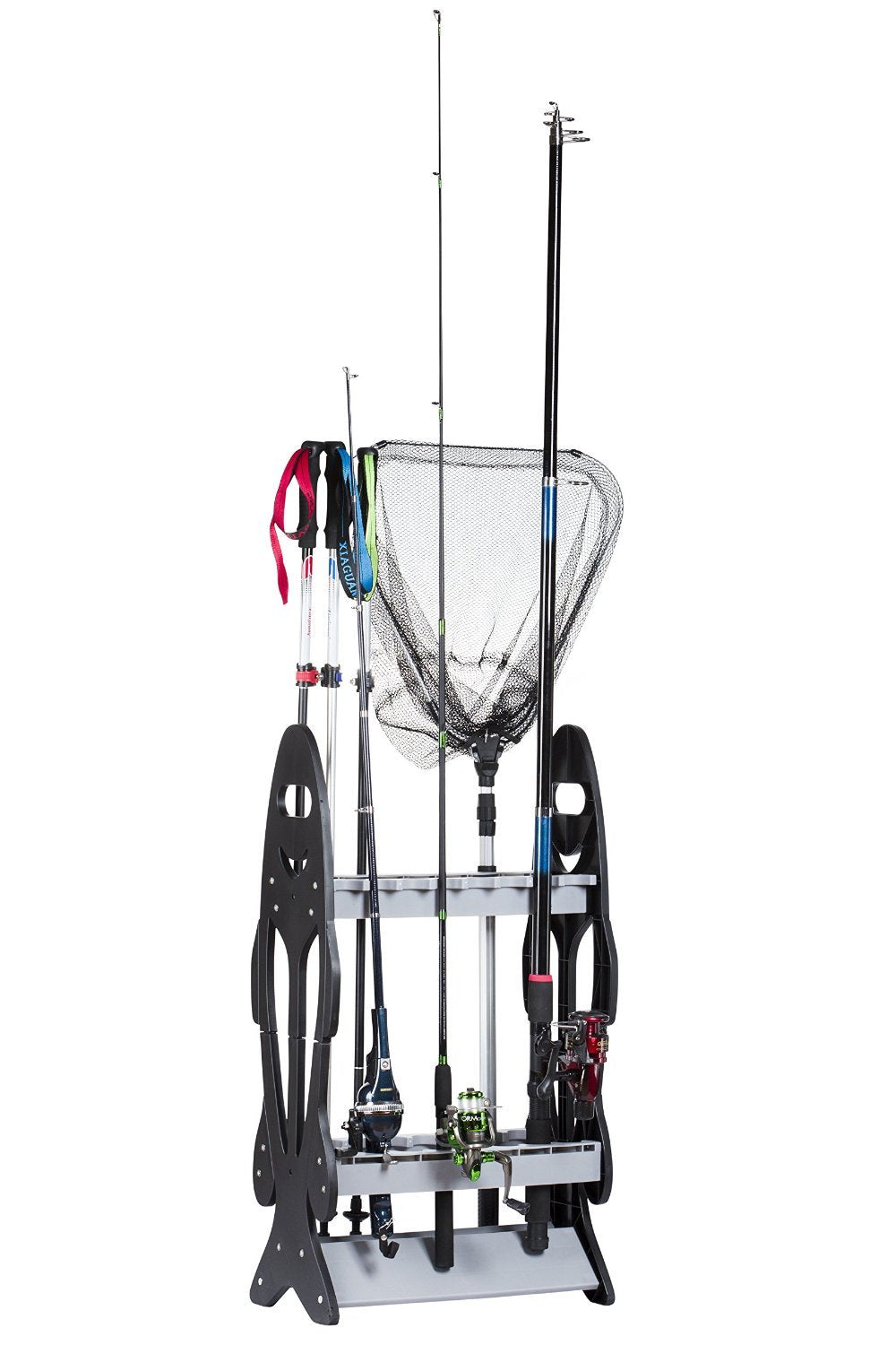 Wealers vertical rod holders support multiple rod types for versatility.