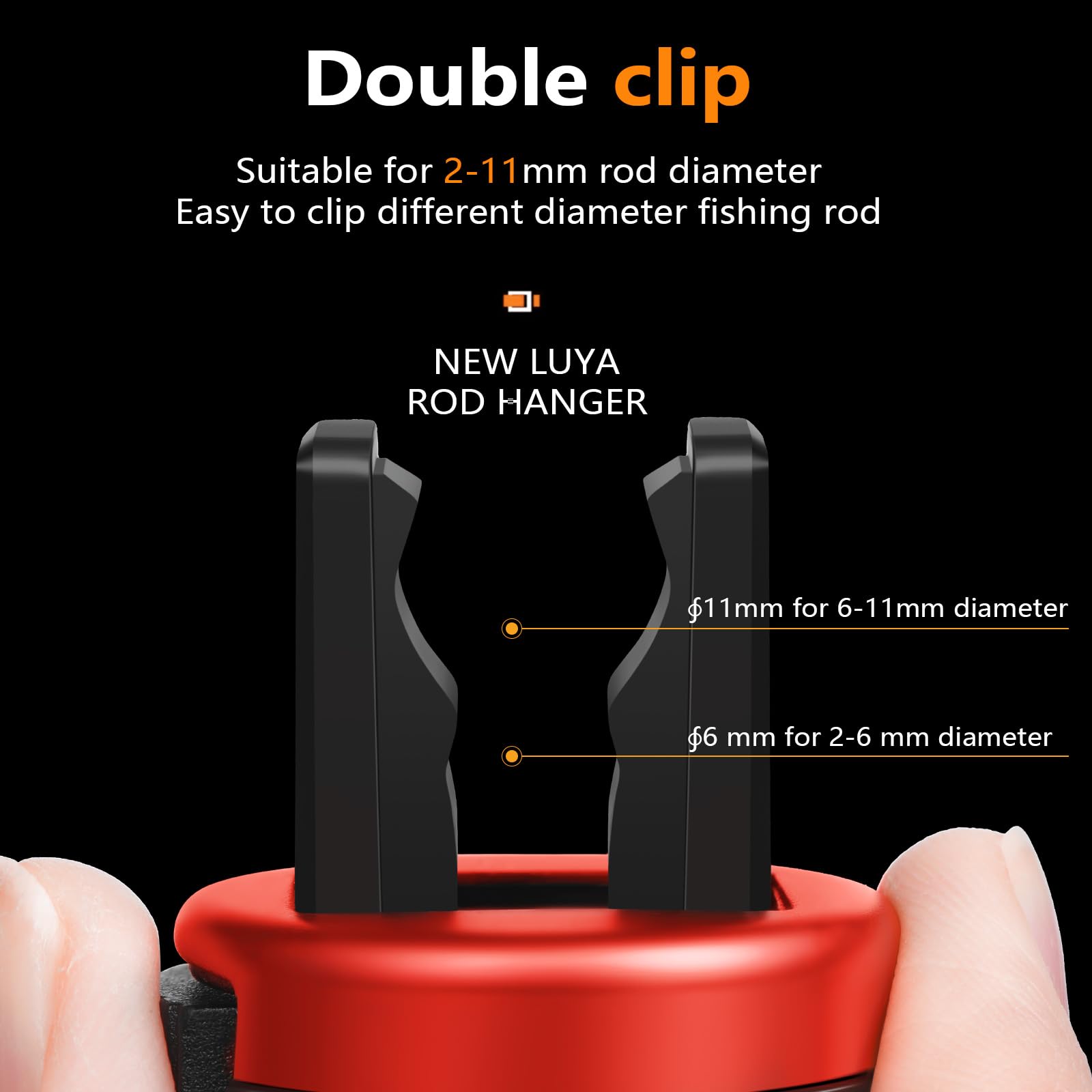 Angler wearing wearable rod holder on vest