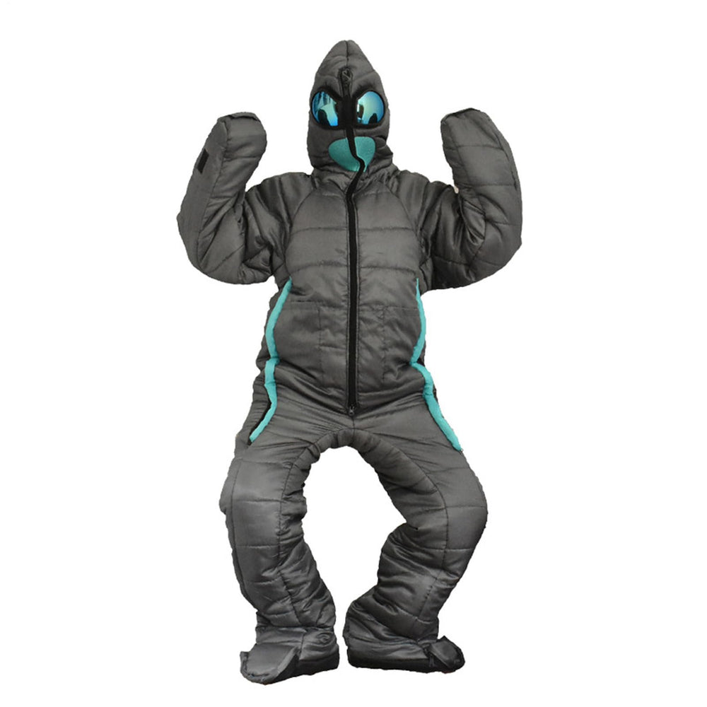 Wearable Sleeping Bag with humanoid design for easy in and out during travel.