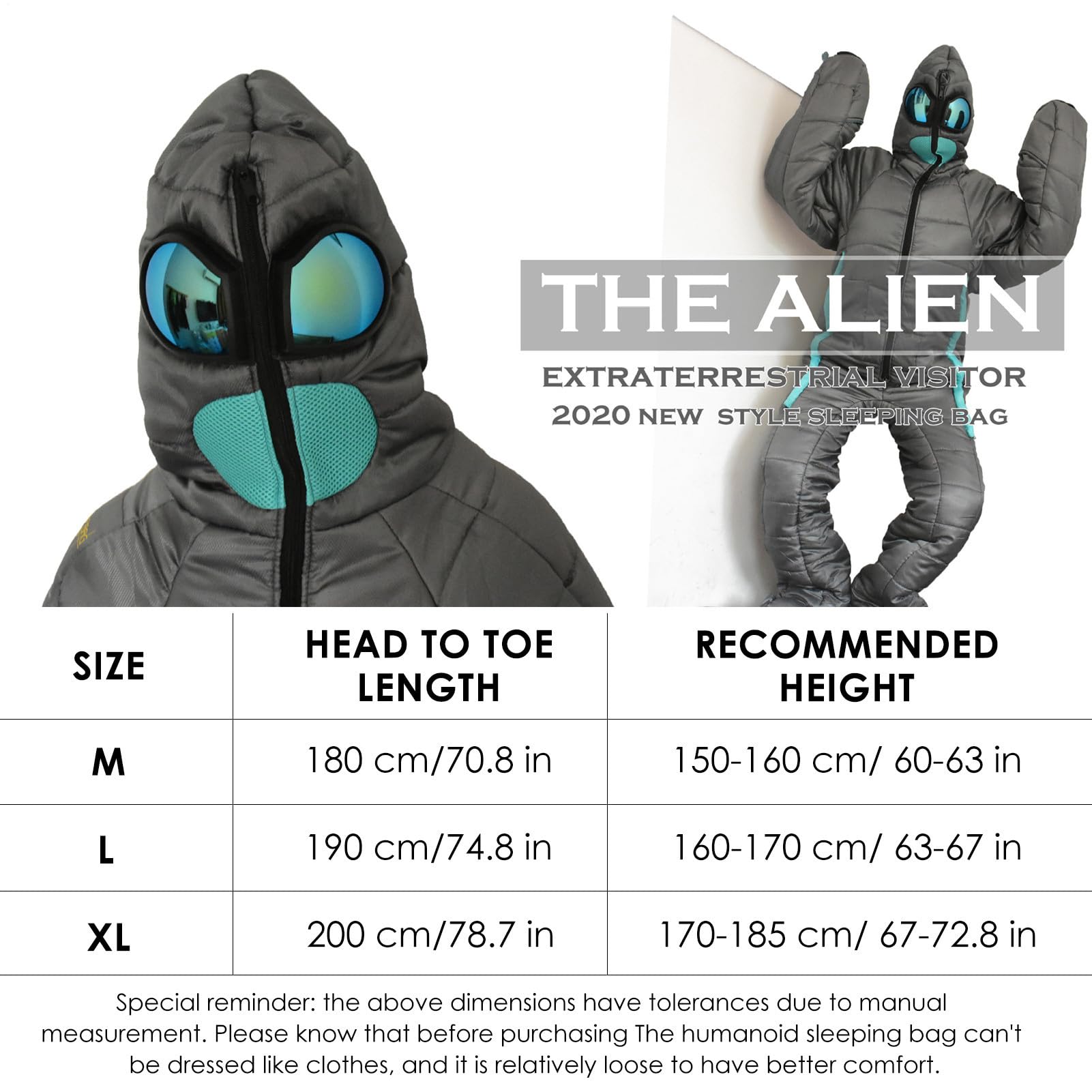 Wearable Sleeping Bag travel-ready jacket for adaptability on outdoor trips.