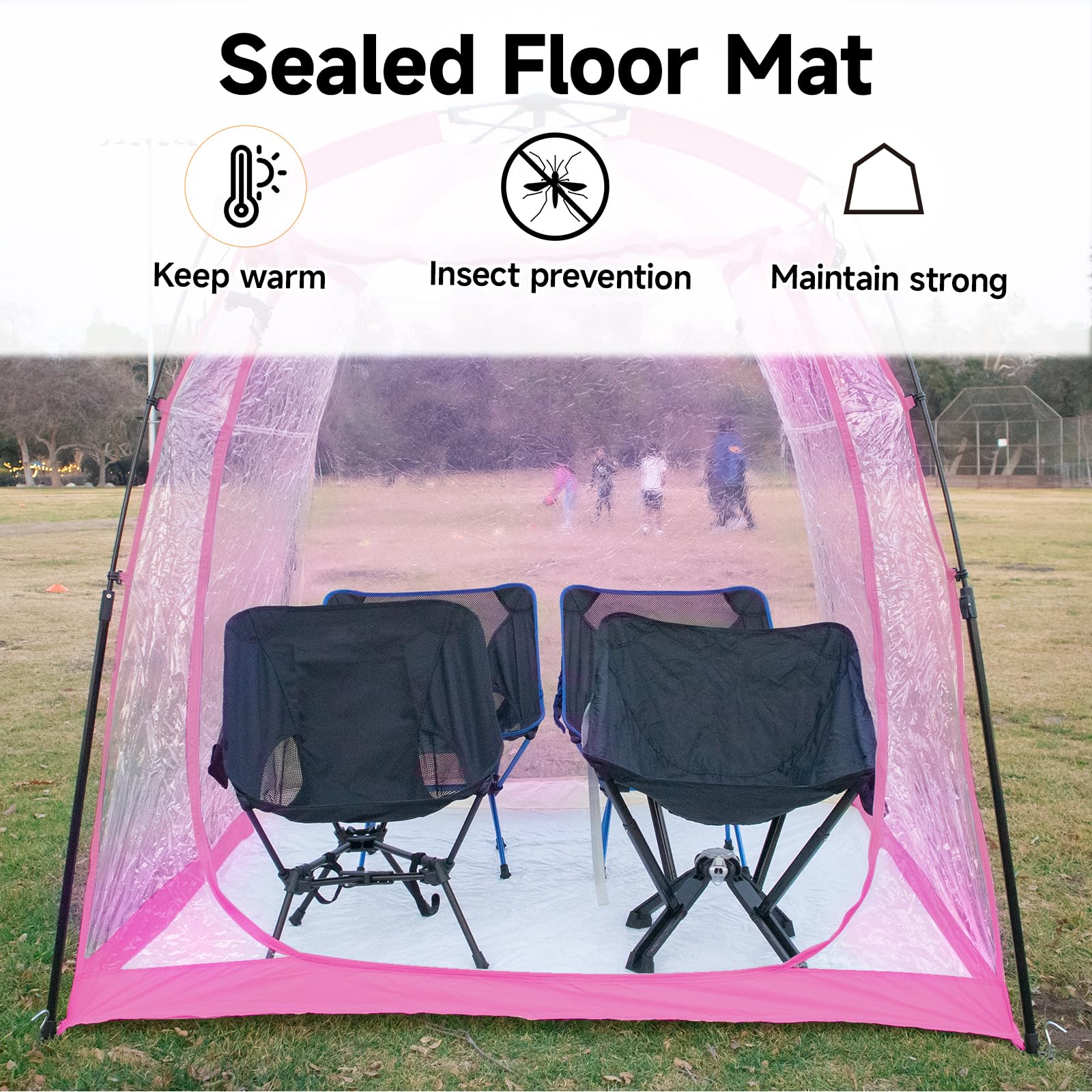 Weather Proof Pod carry bag pink portable shelter for trips