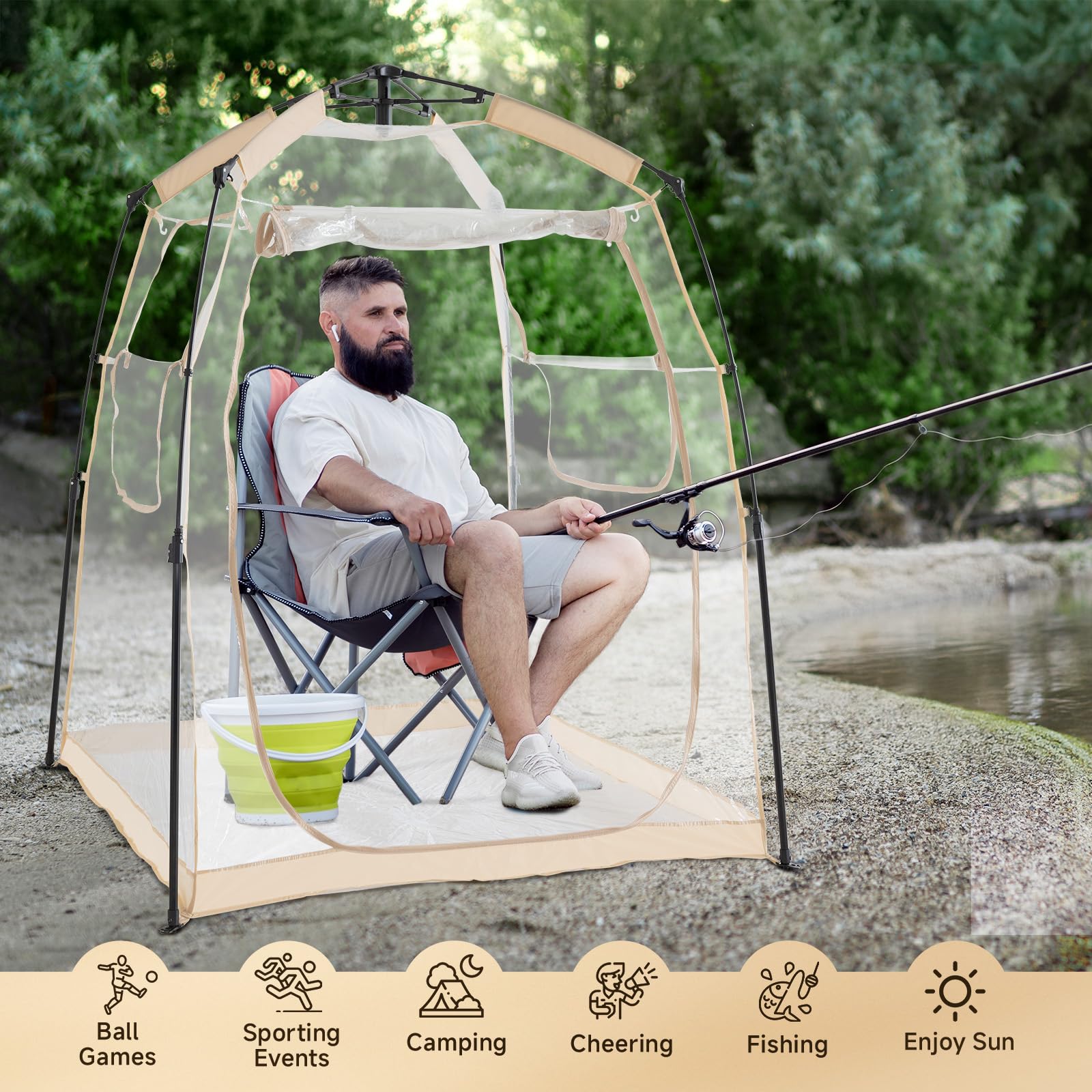 Weather Proof Pod carry bag makes transport easy and organized.