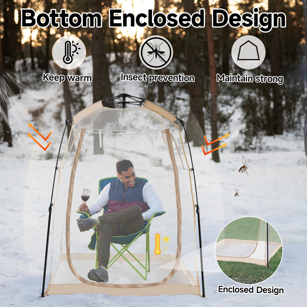 Weather Proof Pod screen room expands your outdoor space for shade and privacy.