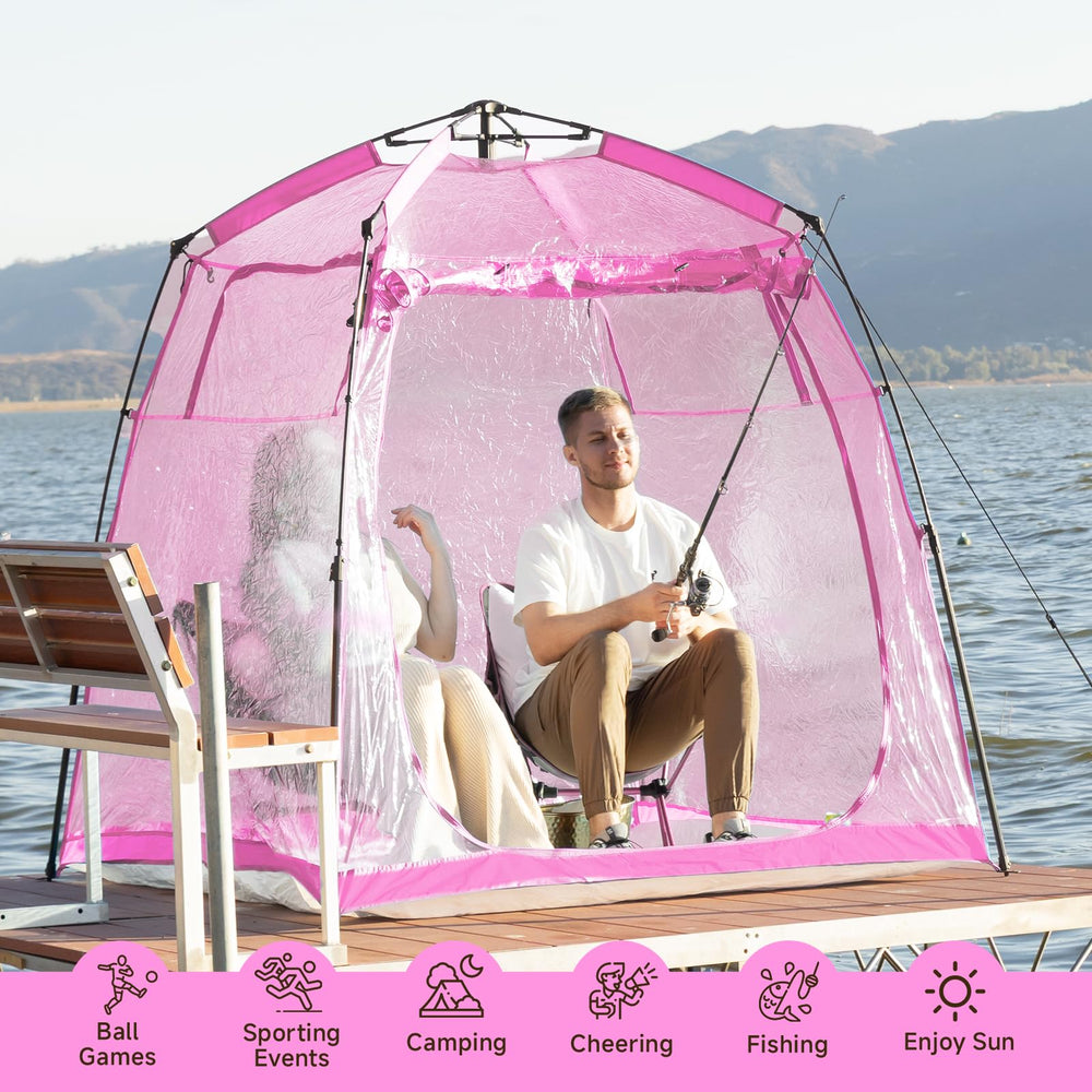 Weather Proof Pod screen room pink versatile shelter for family outdoor time